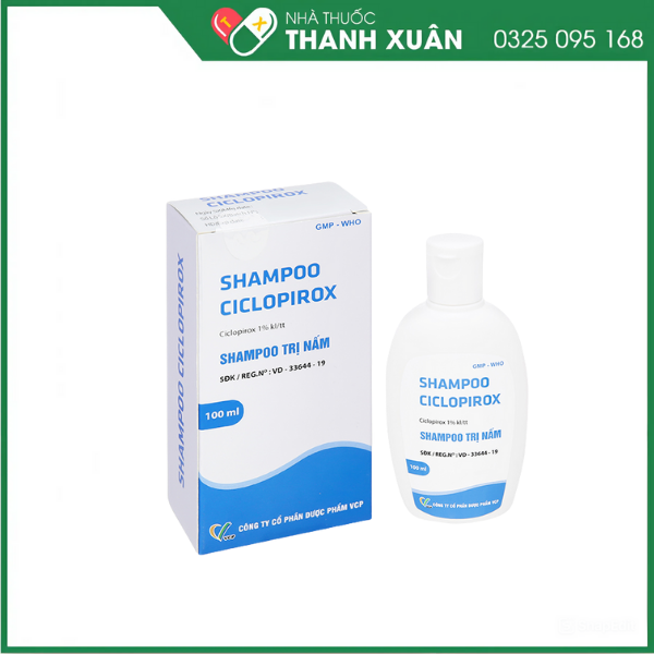 Shampoo ciclopirox điều trị cho bệnh viêm da tiết bã ở da đầu người lớn